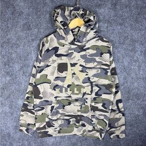 Killik Y2K Camo Hoodie Mens Size Medium Hunting Sweatshirt Pullover Hooded